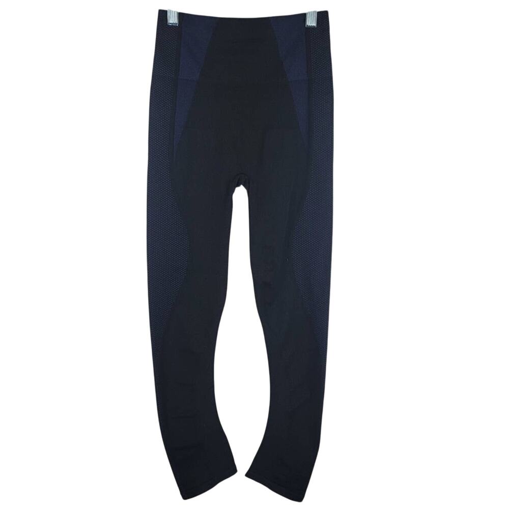 Spanx Runway Sample Royal Blue Black Athletic Casual Women's Leggings M